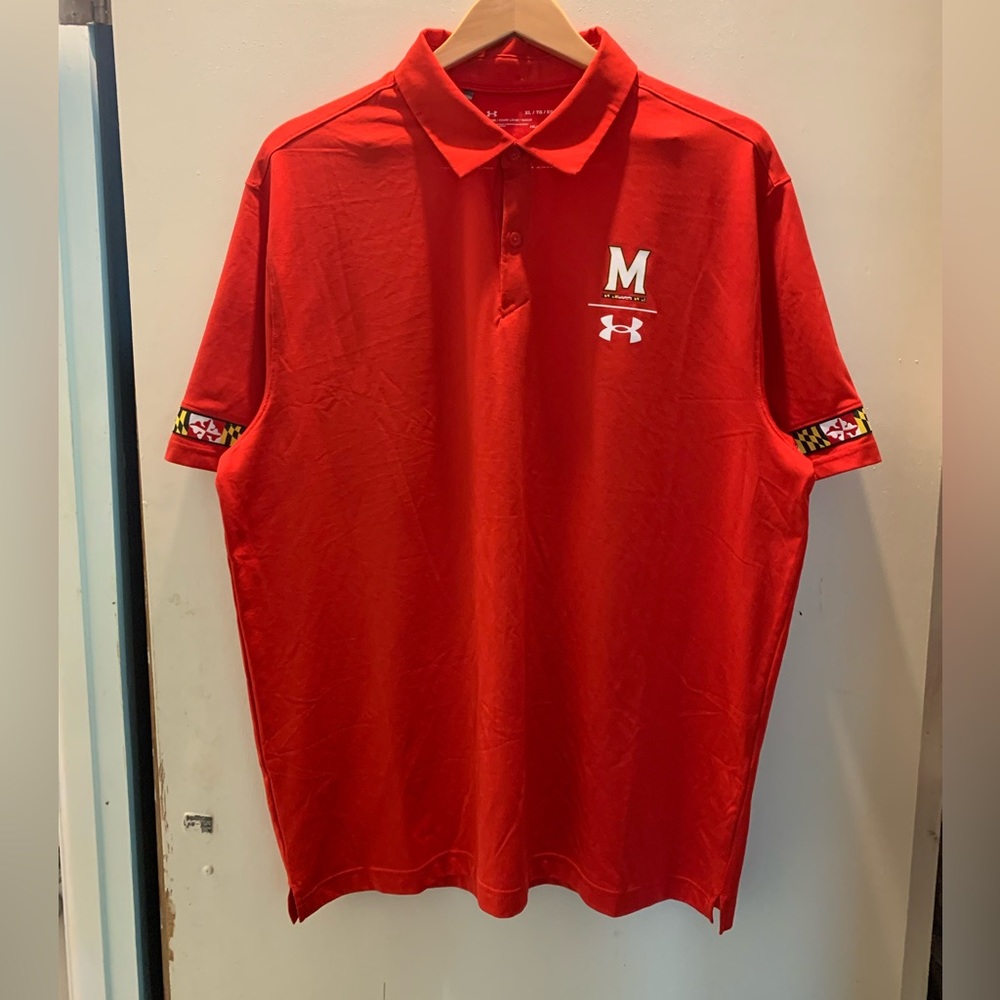 Men’s Under Armour Maryland Terrapins Red Polo shirt